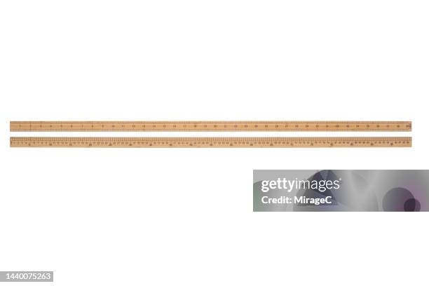 39inch or 100cm wood long ruler, one meter meterstick isolated on white - 100 metre 個照片及圖片檔