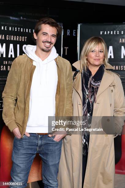 Antoine Flament and Flavie Flament attend "La Maison" Premiere At UGC Cine Cite Les Halles on November 08, 2022 in Paris, France.