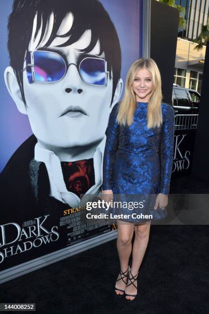 Actress Chloe Grace Moretz arrives at the Los Angeles premiere of "Dark Shadows" held at Grauman's Chinese Theatre on May 7, 2012 in Hollywood,...