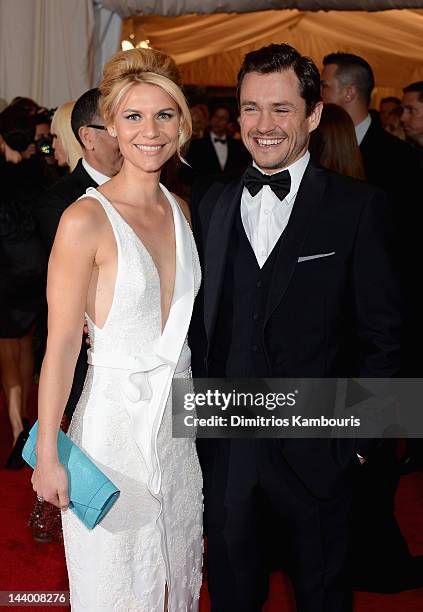 Claire Danes and Hugh Dancy attend the "Schiaparelli And Prada: Impossible Conversations" Costume Institute Gala at the Metropolitan Museum of Art on...