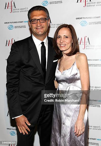 Manny Chirico chairman & CEO of PVH and CEO of Warnaco Group Helen McCluskey attend the 34th Annual American Image Awards at Cipriani 42nd Street on...