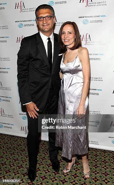 Manny Chirico chairman & CEO of PVH and CEO of Warnaco Group Helen McCluskey attend the 34th Annual American Image Awards at Cipriani 42nd Street on...