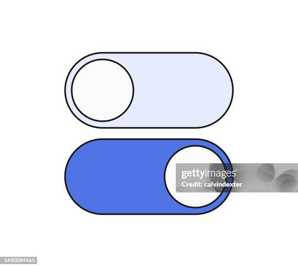 on and off switch buttons - toggle switch stock illustrations