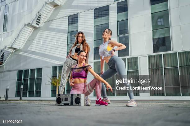 young female dancers - dance troupe stock pictures, royalty-free photos & images