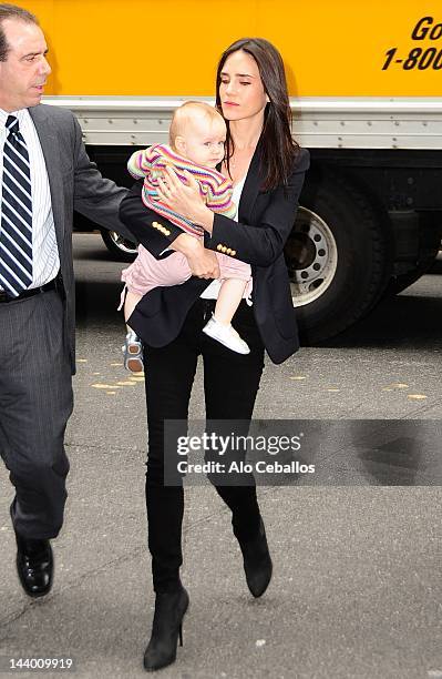 Jennifer Conelly and Agnes Bettany are seen at Streets of Manhattan on May 7, 2012 in New York City.