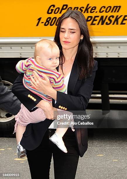 Jennifer Conelly and Agnes Bettany are seen at Streets of Manhattan on May 7, 2012 in New York City.