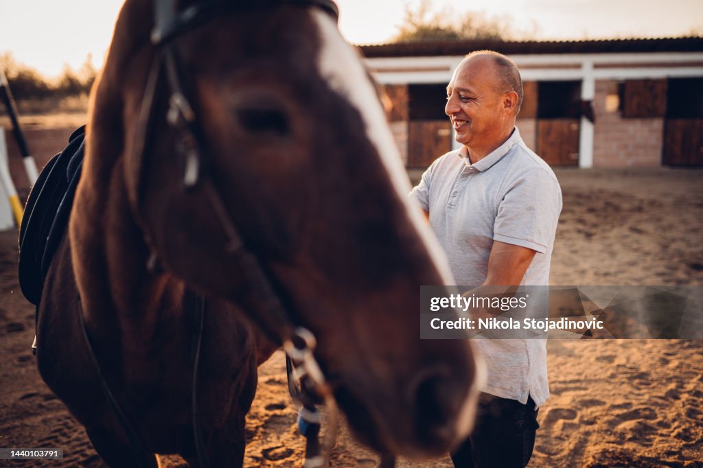 Sw Riding Trainer Horse Riding Trainer And Student High-Res Stock Photo - Getty Images