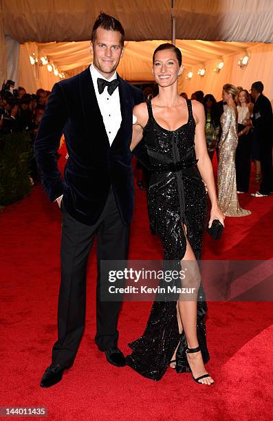 Tom Brady and Gisele Bundchen attend the "Schiaparelli And Prada: Impossible Conversations" Costume Institute Gala at the Metropolitan Museum of Art...