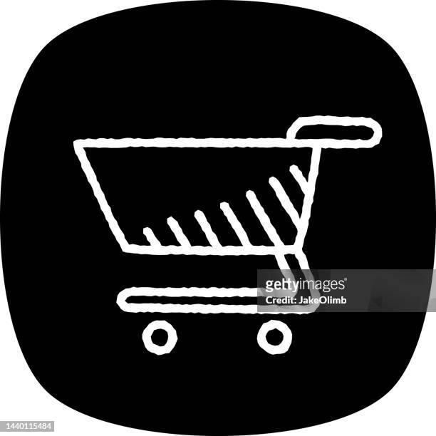 shopping cart doodle 3 - square one mall stock illustrations
