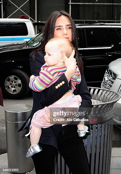 Jennifer Conelly and Agnes Bettany are seen at Streets of Manhattan on May 7, 2012 in New York City.