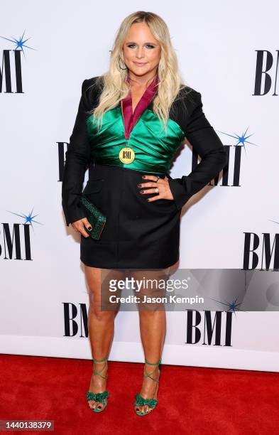 Miranda Lambert attends the 2022 BMI Country Awards at BMI on November 08, 2022 in Nashville, Tennessee.