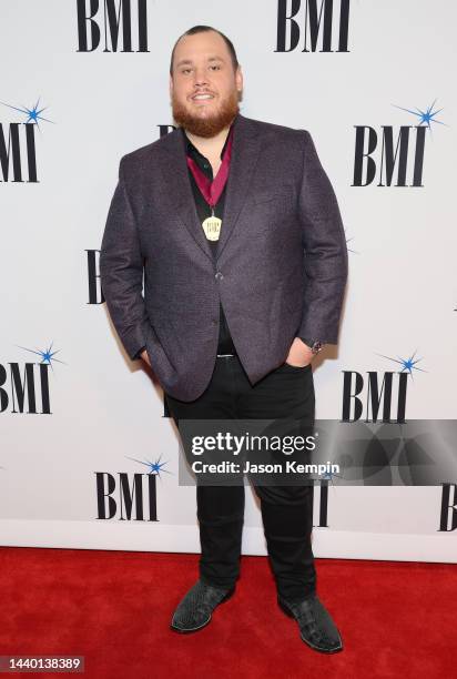 Luke Combs attends the 2022 BMI Country Awards at BMI on November 08, 2022 in Nashville, Tennessee.