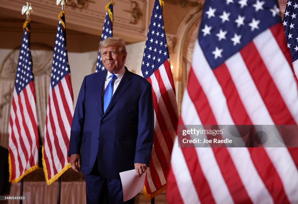 Former President Donald Trump Spends Midterm Election Night At Mar-a-Lago