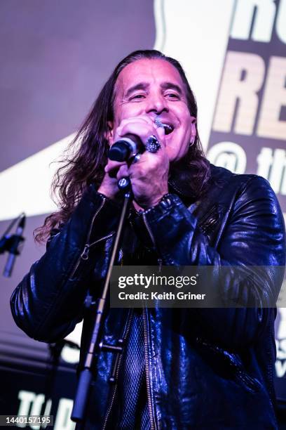 Scott Stapp performs at 2022 Gibson Gives Guitars For Vets Rock To Remember Concert & Auction at Gibson Garage on November 08, 2022 in Nashville,...
