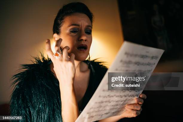 the female opera singer. - opera singer stock pictures, royalty-free photos & images