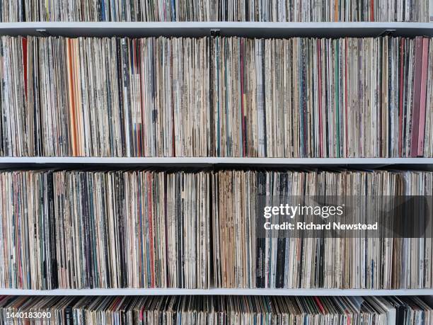 record collection - photo album stock-fotos und bilder