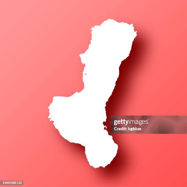 negros map on red background with shadow - negros occidental stock illustrations