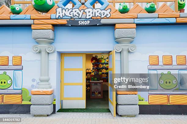 Store selling Angry Birds merchandise is seen in Angry Birds Land, an Angry Birds-themed activity center within the Sarkanniemi adventure park near...