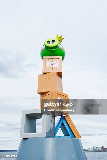 Children's theme ride is seen in Angry Birds Land, an Angry Birds-themed activity center within the Sarkanniemi adventure park near Tampere, Finland,...