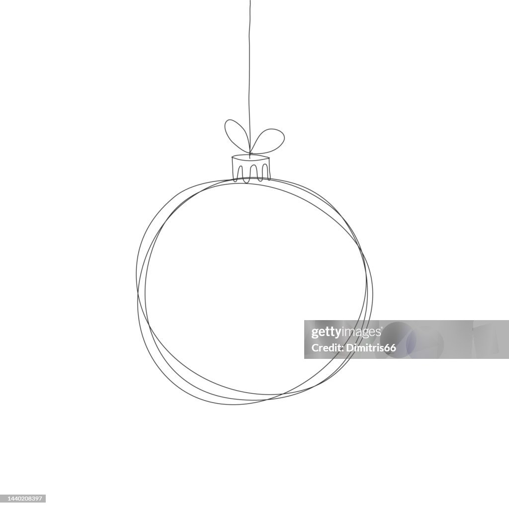 Garabato de bola de Navidad