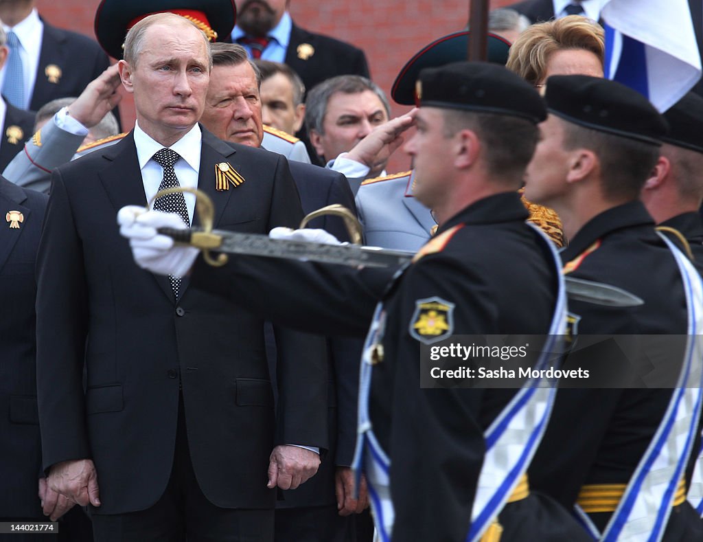 President Vladimir Putin Lays Wreath At Tomb of Unknown Soldier