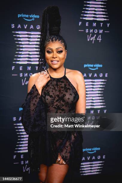 In this image released on November 9, Taraji P. Henson attends Rihanna's Savage X Fenty Show Vol. 4 presented by Prime Video in Simi Valley,...