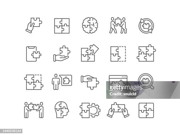 puzzle icons - 不完整 幅插畫檔、美工圖案、卡通及圖標