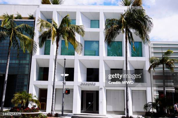 Hermes on Rodeo Drive in Beverly Hills, California photographed on March 25, 2020. Photo by Michael Buckner/WWD