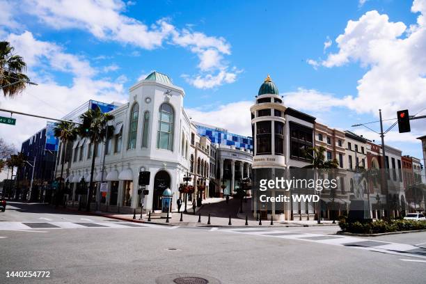 Rodeo Drive in Beverly Hills, California photographed on March 25, 2020. Photo by Michael Buckner/WWD