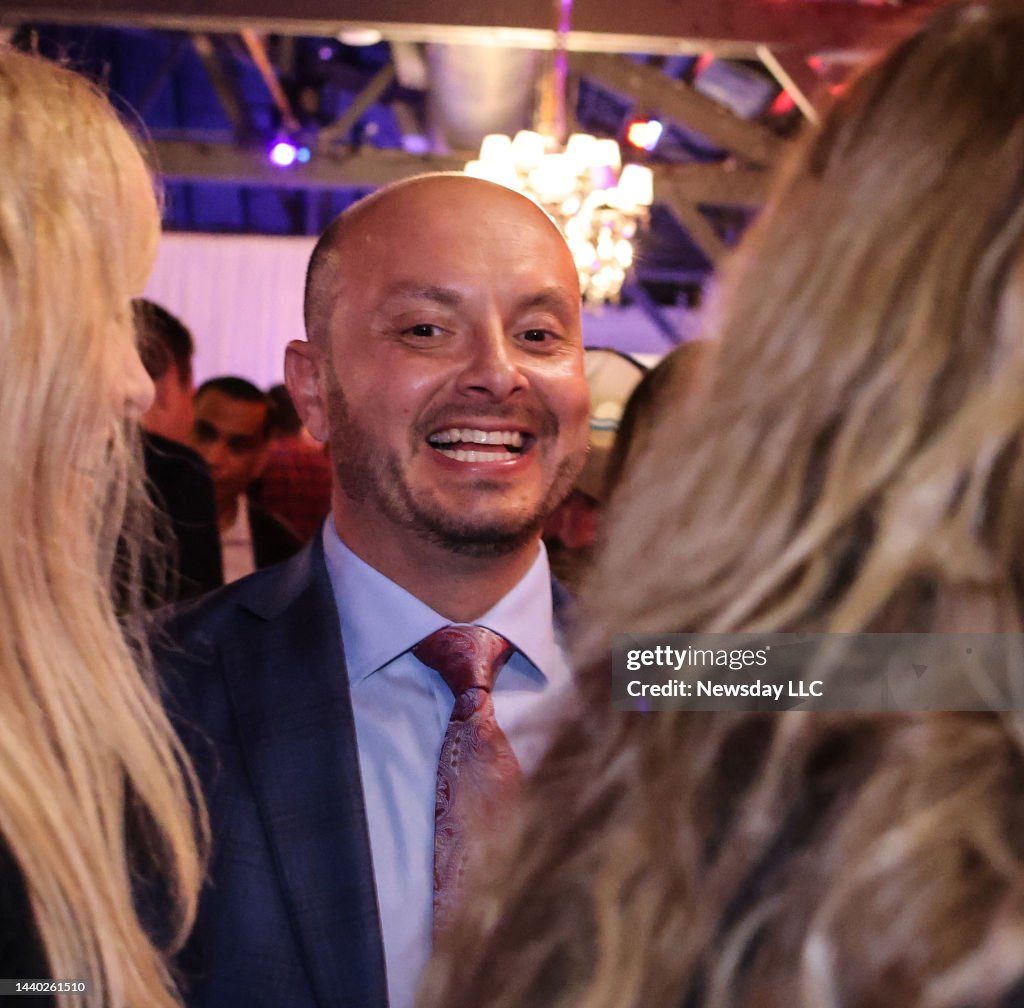 Congressman Andrew Garbarino (R-NY-2) on election night in Patchogue, New York