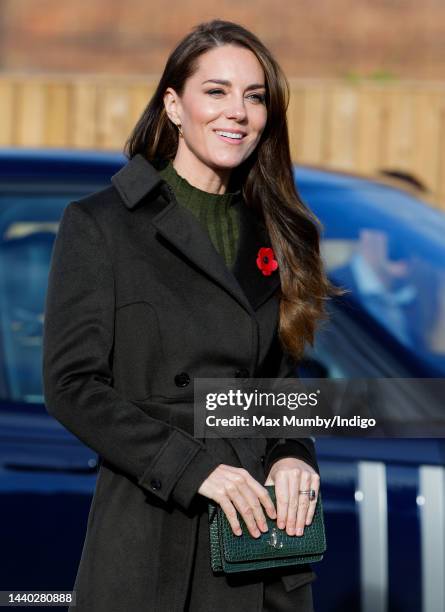 Catherine, Princess of Wales visits Colham Manor Children's Centre with the Maternal Mental Health Alliance on November 9, 2022 in Uxbridge, England....