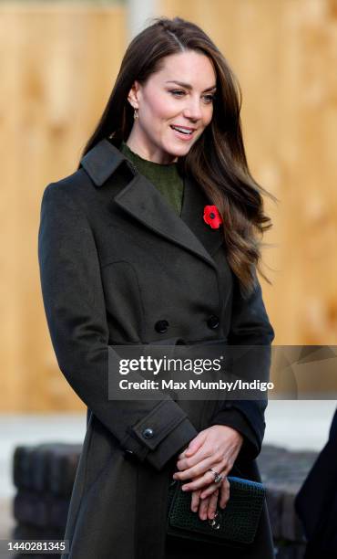 Catherine, Princess of Wales visits Colham Manor Children's Centre with the Maternal Mental Health Alliance on November 9, 2022 in Uxbridge, England....