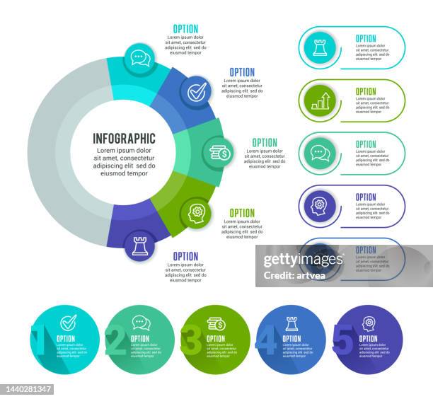 infographic elements - pie chart stock illustrations