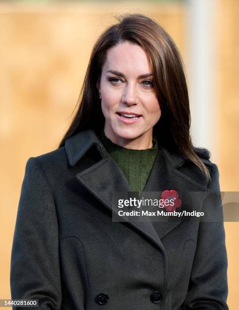 Catherine, Princess of Wales visits Colham Manor Children's Centre with the Maternal Mental Health Alliance on November 9, 2022 in Uxbridge, England....