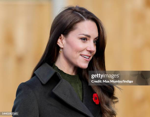 Catherine, Princess of Wales visits Colham Manor Children's Centre with the Maternal Mental Health Alliance on November 9, 2022 in Uxbridge, England....