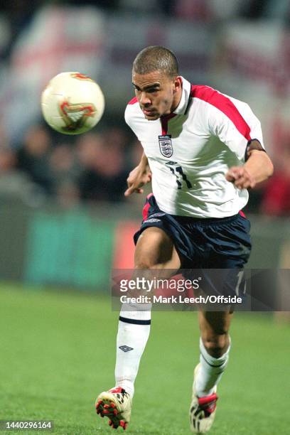 March 2003, Vaduz - UEFA European Championship - Liechtenstein v England - Kieron Dyer of England.