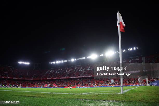 General view inside the stadium prior to the LaLiga Santander match between Sevilla FC and Real Sociedad at Estadio Ramon Sanchez Pizjuan on November...