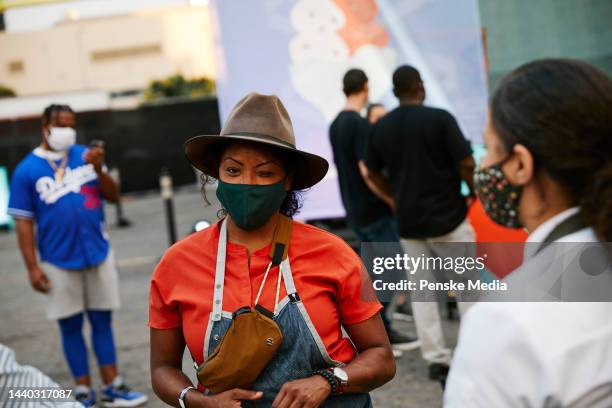 Nyesha Arrington at the Resy Drive Thru at the Hollywood Palladium on October 15, 2020 in Los Angeles, California.