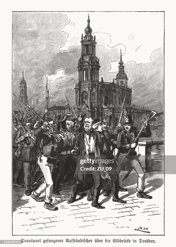 May Uprising in Dresden (1849), wood engraving, published in 1893