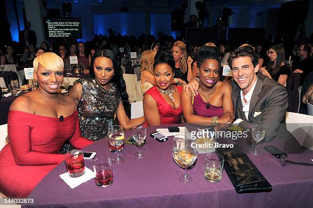 April 4, 2012 at Center 548 in New York, NY" -- Pictured: NeNe Leakes, Cynthia Bailey, Phaedra Parks, Kandi Burruss, and Madison Hildebrand --