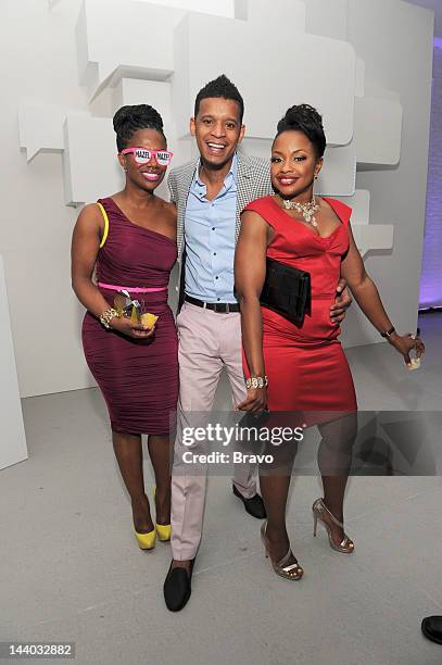 April 4, 2012 at Center 548 in New York, NY" -- Pictured: Kandi Burruss, Roble Ali, and Phaedra Parks--