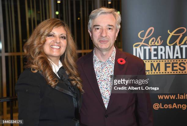 Patricia Chica and Thierry Weissenburger attend American Film Market Los Angeles Premiere Of Montreal Girls After Party Presented by the Quebec...