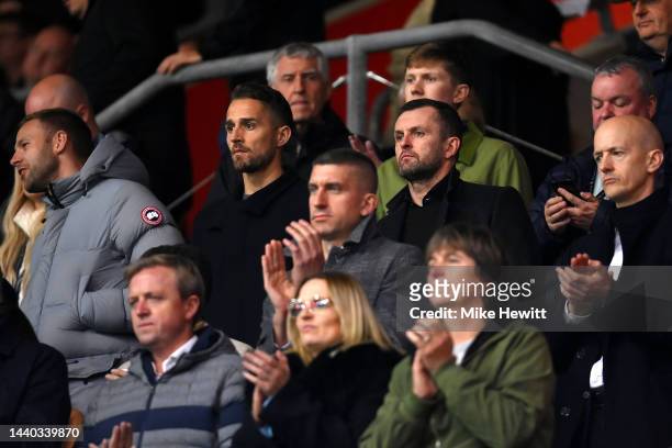 Nathan Jones, Manager of Luton Town looks on prior to the Carabao Cup Third Round match between Southampton and Sheffield Wednesday at St Mary's...