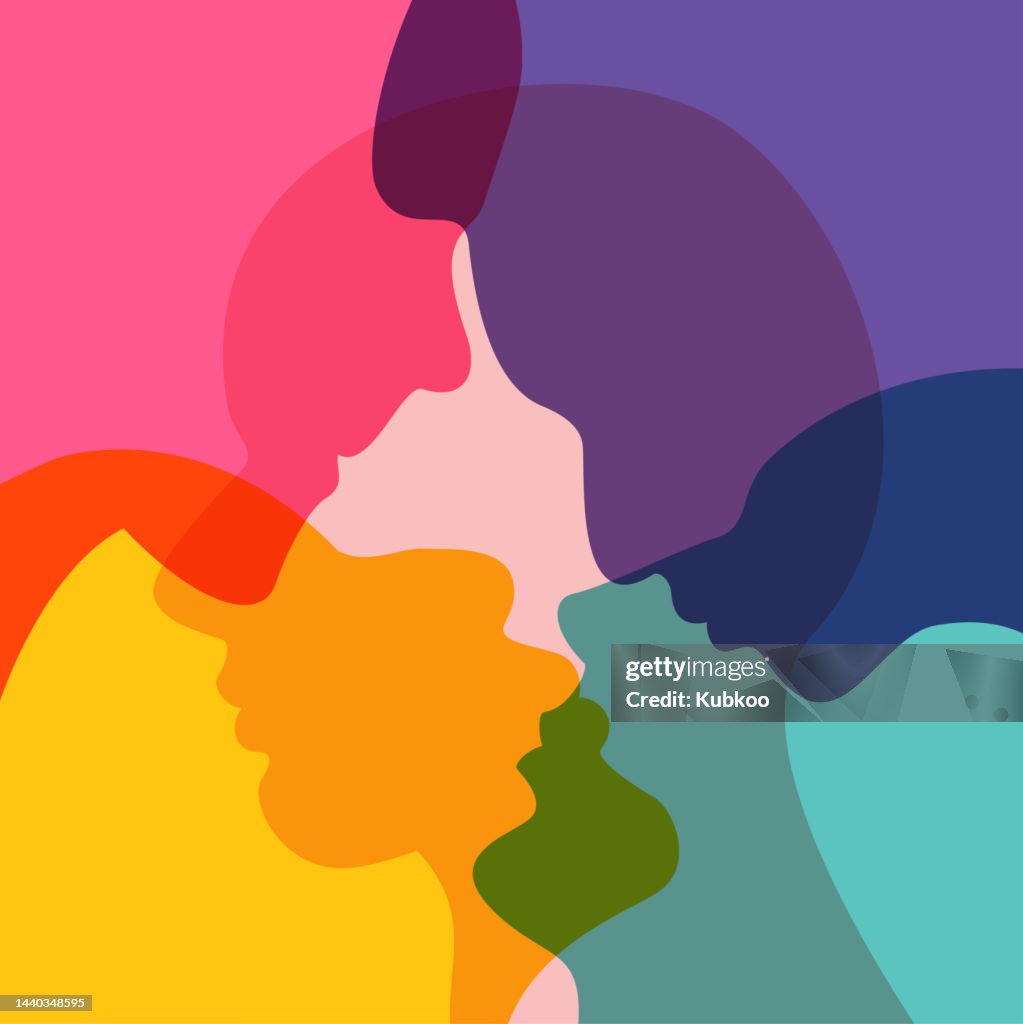 People Human Concept Abstract Color Background Vector Ilustration High ...