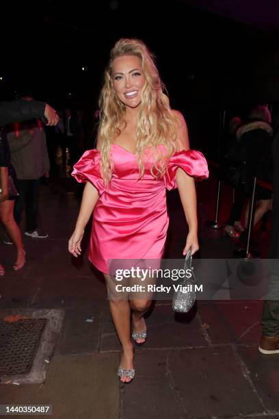 Aisleyne Horgan-Wallace is seen arriving at PINK London 2022 at Proud Embankment on November 09, 2022 in London, England.