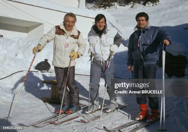 Acteur français Jean-Pierre Cassel avec les réalisateurs, scénaristes et producteurs français Jean-Jacques Beineix et Claude Lelouch au 15ème...