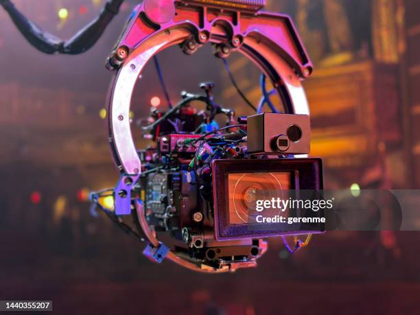 movie camera - television studio stockfoto's en -beelden