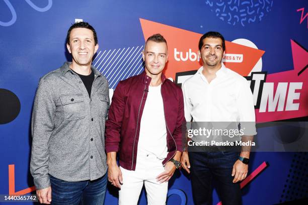 Adam Lewinson, Joey Lawrence and Farhad Massoudi attend the Tubi x TikTok first ever live form reunion show at Sneakertopia in Los Angeles,...