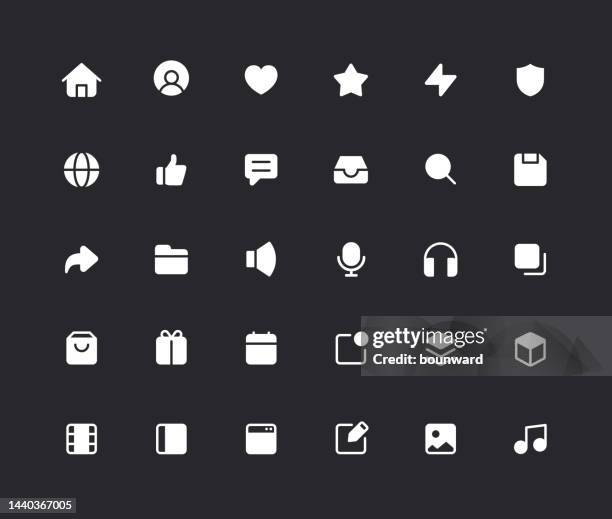 part 1 of 3. user interface icons. filled style. - small 幅插畫檔、美工圖案、卡通及圖標