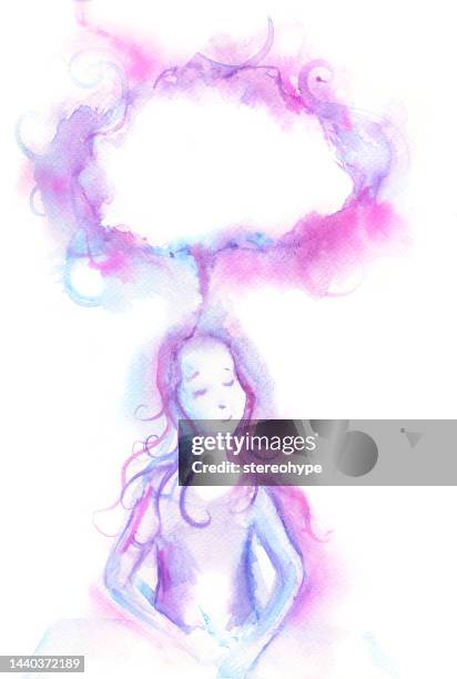ilustrações de stock, clip art, desenhos animados e ícones de creative states - people thought bubble drawing
